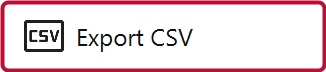 The Actions panel with the Export CSV button outlined